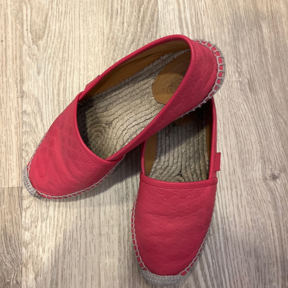 Gucci Hot Pink Micro Guccisima Espadrilles 7.5